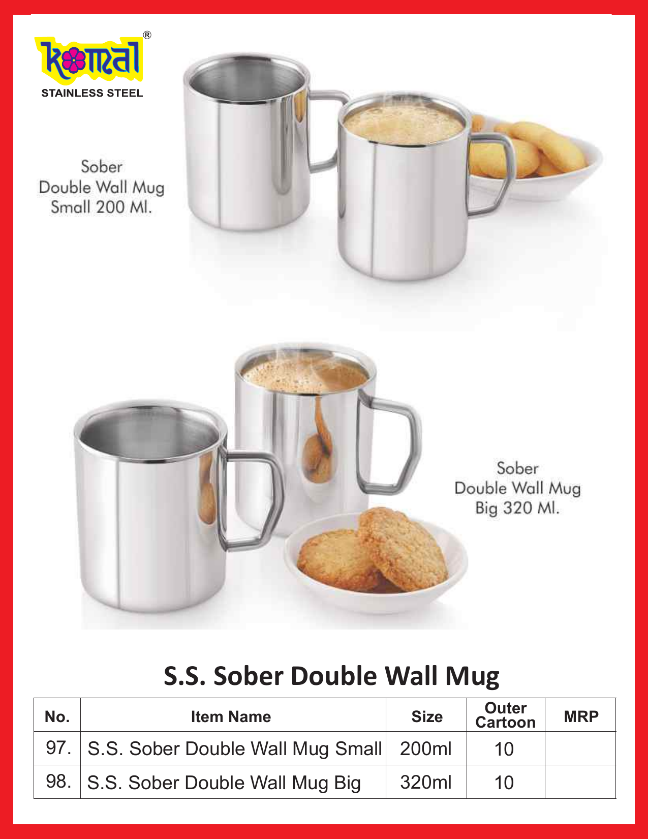 S.S. Sober Double Wall Mug