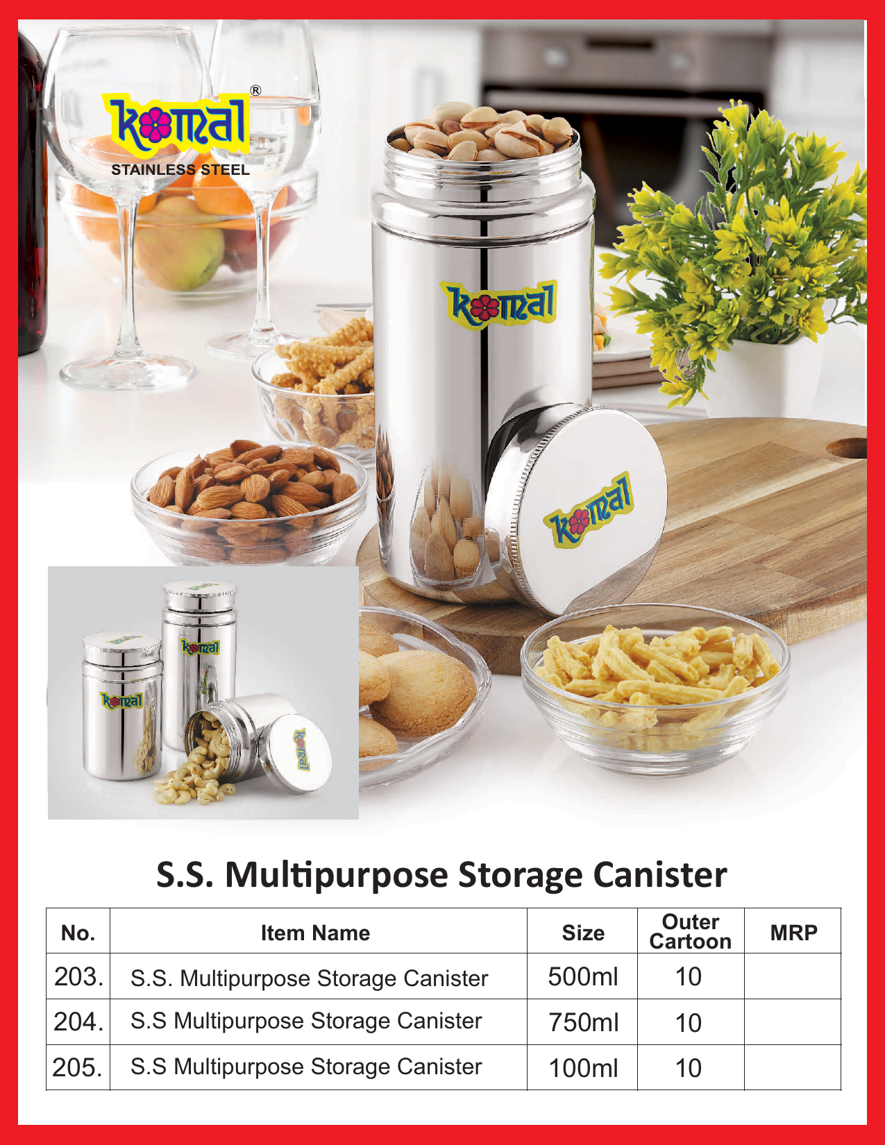 S.S. Multipurpose Storage Canister
